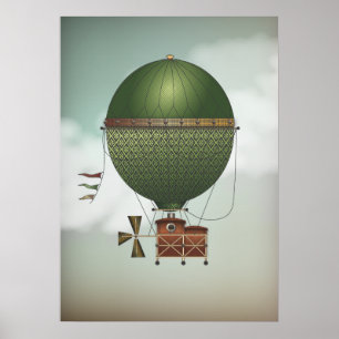 Poster Viagem tormentoso de Citronnier   Steampunk do