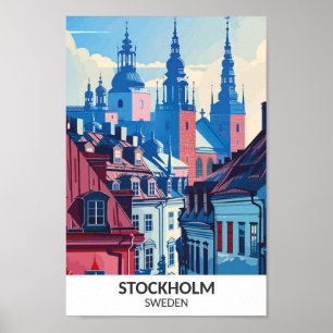 Poster Viagem Trabalho de arte Suecia de Estocolmo