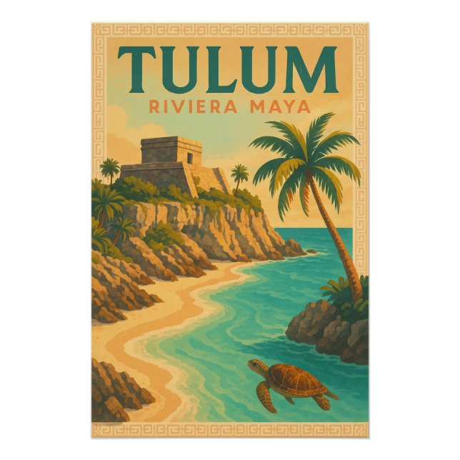Póster Viagem Tulum – Riviera Maya (Frente)