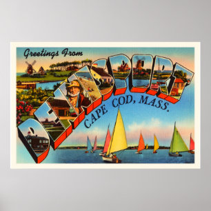 Poster Viagem velho das MÃES de Dennisport Cape Cod