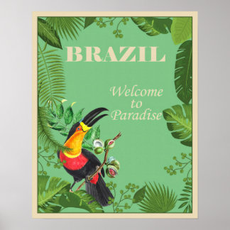 Poster Viagem Vintage Brazil