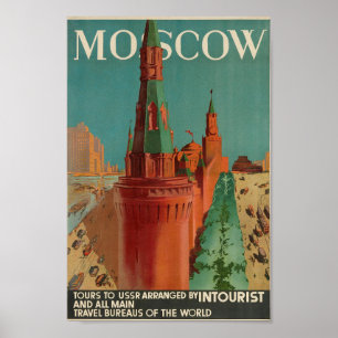 Poster Viagem Vintage Moscou