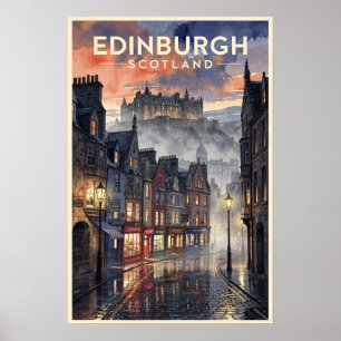 Poster Viagens Antigas Edimburgo Escócia
