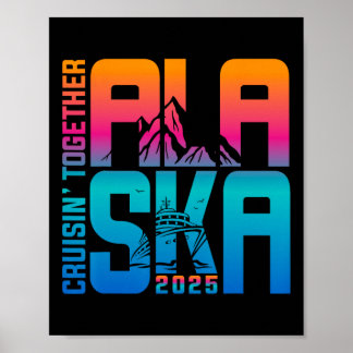 Poster Viagens de Verão da Família Alaska Cruise 2025