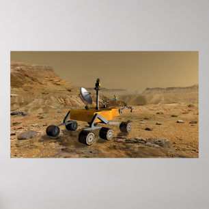 Póster Viagens do Laboratório de Ciência Mars perto de um