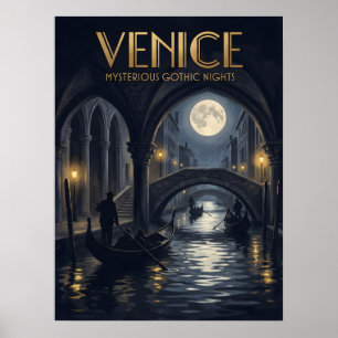 Poster Viagens pelas Noites Góticas Misteriosas de Veneza