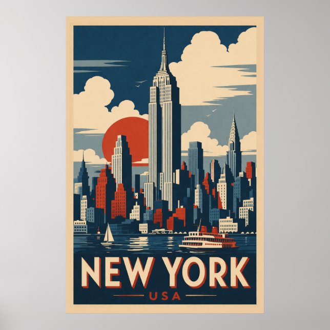 Poster Viagens pelo Nova York Antiga (Frente)