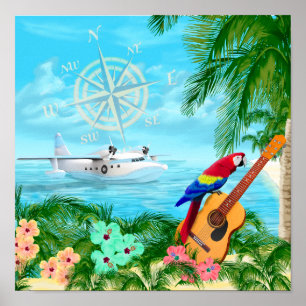 Póster Viagens tropicais