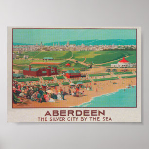 Poster Viagens vintage Aberdeen Scotland