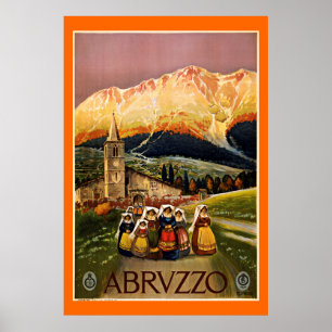 Poster Viagens vintage Abruzzo Itália
