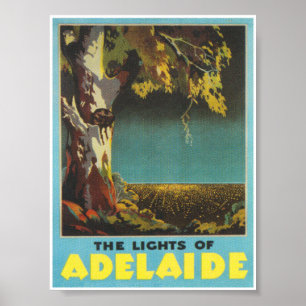 Poster Viagens vintage Adelaide Austrália