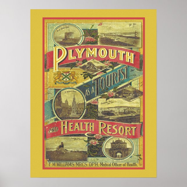 Poster Viagens vintage and Tourist Guide of England (Frente)