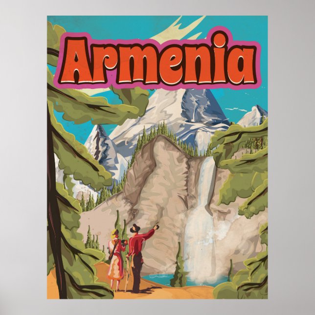 Poster Viagens vintage Armênia (Frente)