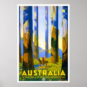 Póster Viagens vintage, Austrália