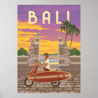 Poster Viagens vintage Bali