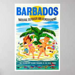 Poster Viagens vintage Barbados