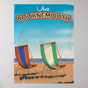 Póster viagens vintage Bournemouth