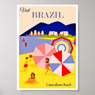 Poster viagens vintage Brasil 