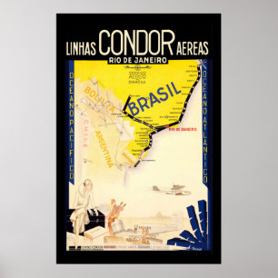 Poster viagens vintage "Brasil"