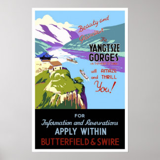 Poster Viagens vintage, China