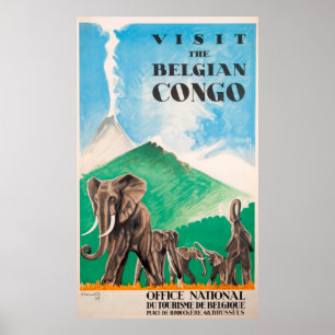 Poster Viagens vintage - Congo Belga