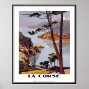 Póster Viagens vintage Córsega -