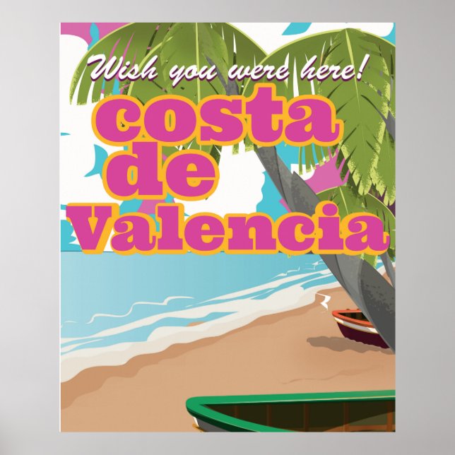 Póster Viagens vintage Costa Blanca (Frente)