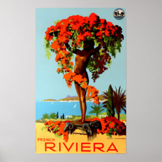 Poster Viagens vintage - Côte d'Azur - Riviera Francesa