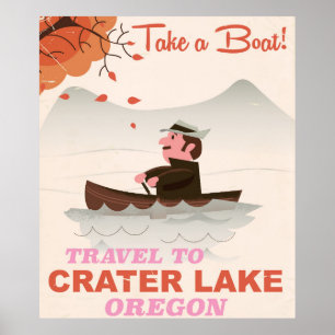 poster Viagens vintage Crater Lake Oregon