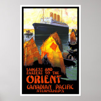Poster Viagens vintage, Cruzeiro Pacífico Canadense