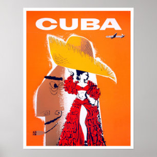 Poster Viagens vintage Cuba