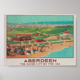 Poster Viagens vintage da Aberdeen Scotland
