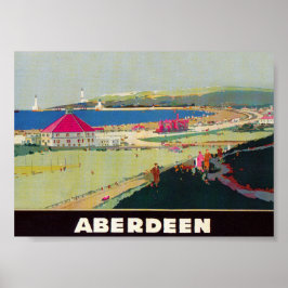 Poster Viagens vintage da Aberdeen Scotland