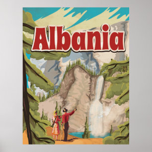 Póster Viagens vintage da Albânia