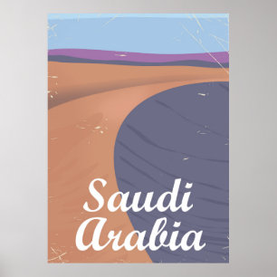 Poster Viagens vintage da Arábia Saudita