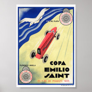 Poster Viagens vintage da Argentina restaurada