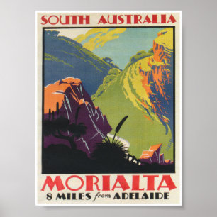 Poster Viagens vintage da Austrália de Morialta