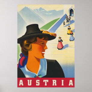 Poster Viagens vintage da Áustria