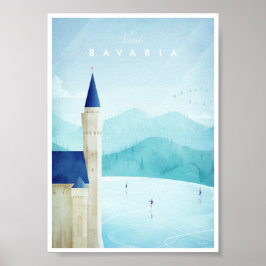 Poster Viagens vintage da Baviera