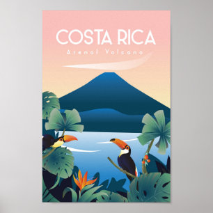 Poster viagens vintage da Costa Rica