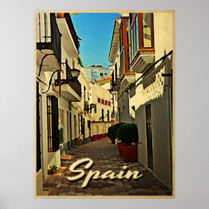 Póster Viagens vintage da espanha