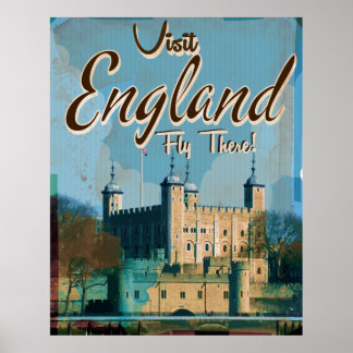 Póster Viagens vintage da Inglaterra