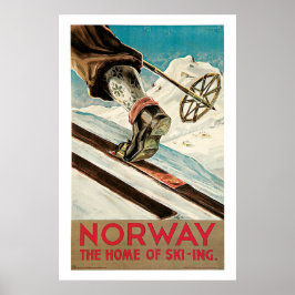 Poster Viagens vintage da Noruega