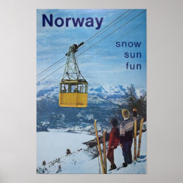 Poster Viagens vintage da Noruega