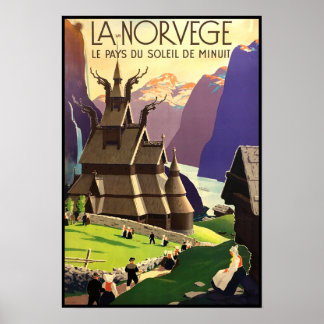 Poster Viagens vintage da Noruega