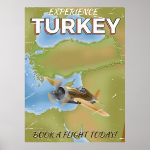 Póster Viagens vintage da Turquia