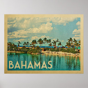 Poster Viagens vintage das Bahamas