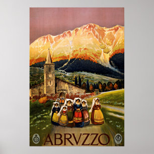 Poster Viagens vintage de Abruzzo Italia