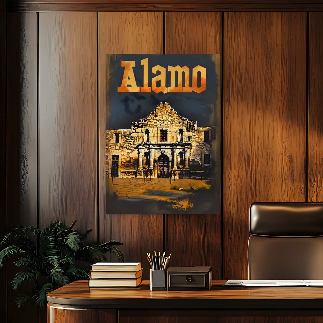 Poster Viagens vintage de Álamo (Criador carregado)