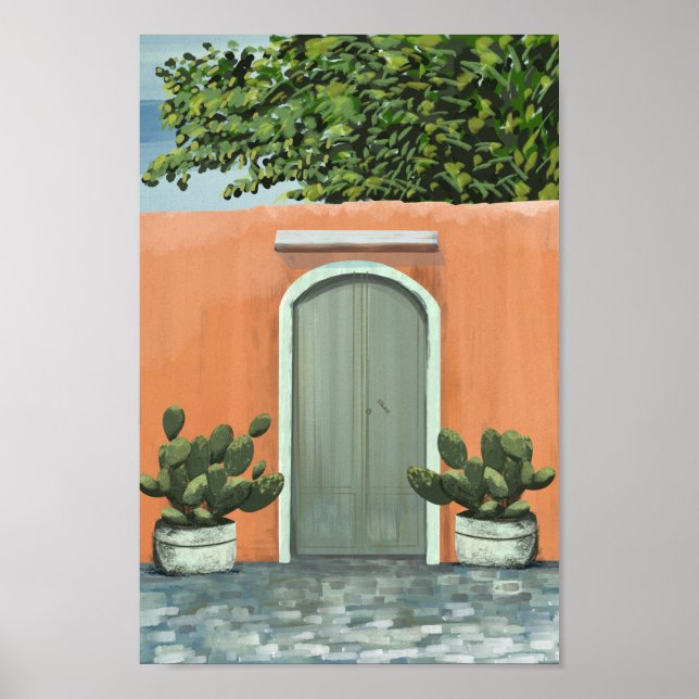 Poster Viagens vintage de Antígua Guatemala (Frente)